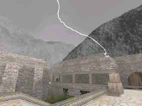 Молния на карте De_Aztec